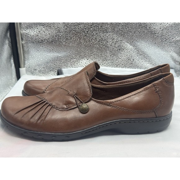 Rockport by Cobb Hill Collection Shoes Womens 11N Paulette Slip On Brown Leather - Picture 4 of 9